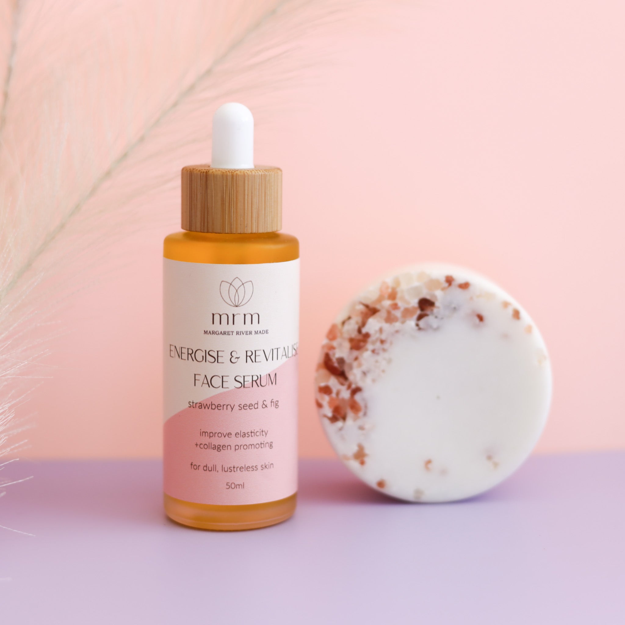 Face serum to improve elasticity & promote collagen production in your skin plus Shea face Bar