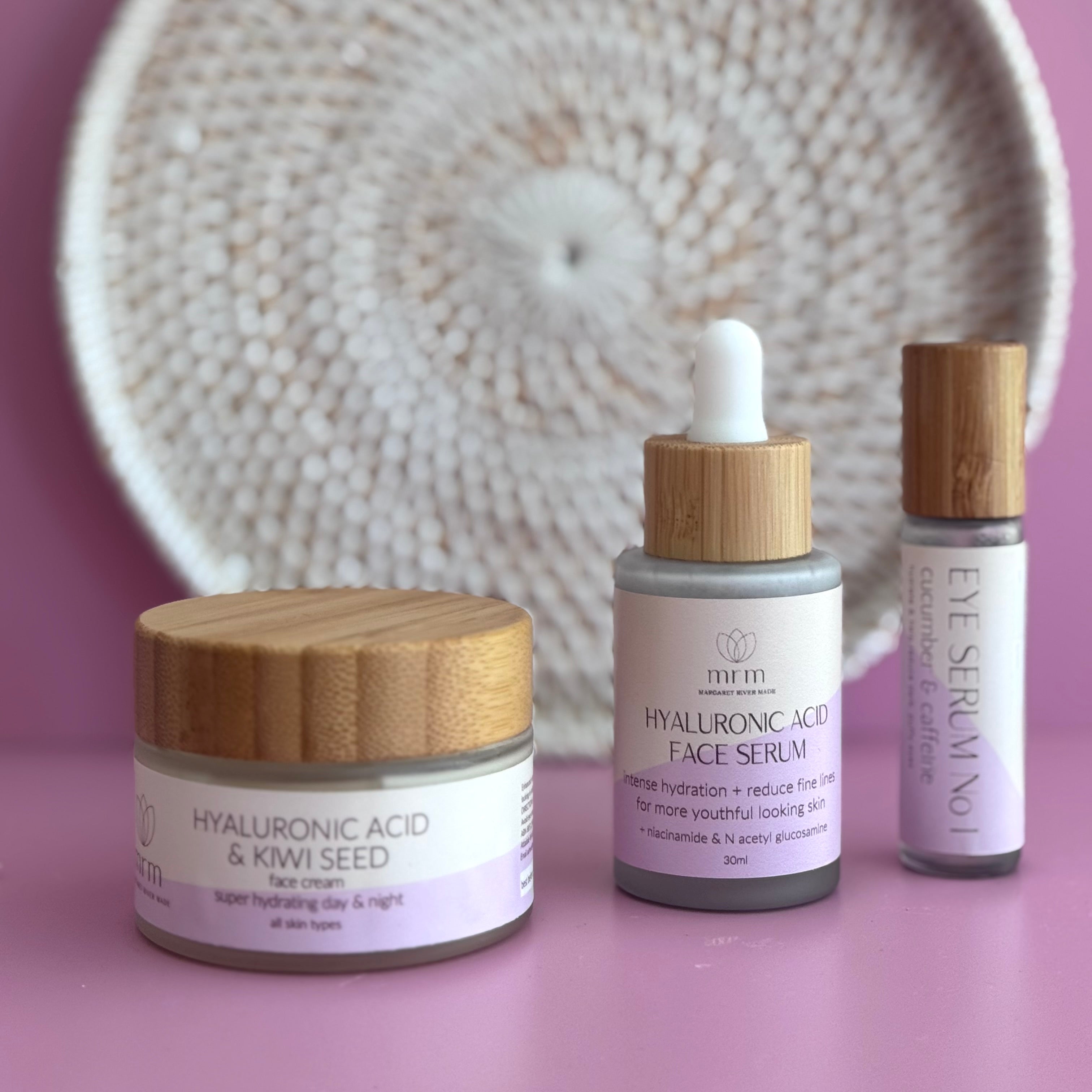the hyaluronic trio for awesome skin day & night