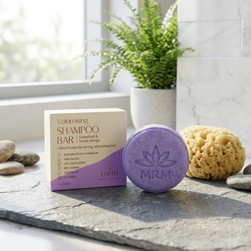 Volumising Shampoo bar on bench