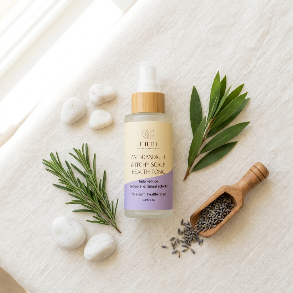 a bottle of anti itch scalp spray