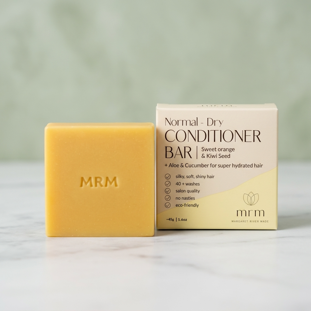 Normal to Dry Hair Conditioner Bar with Sweet Orange and Kiwi Seed