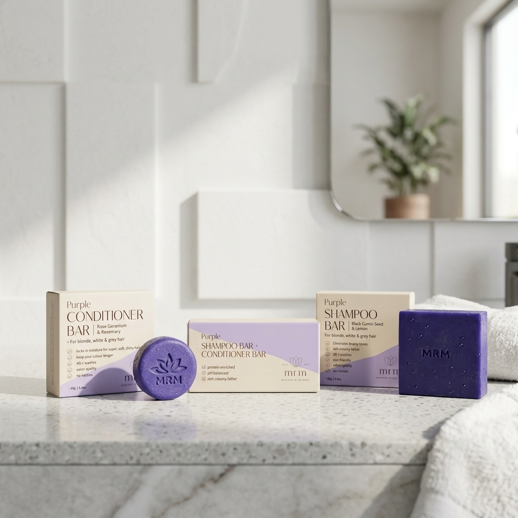 Purple Conditioner Bar for Blonde & Grey Hair