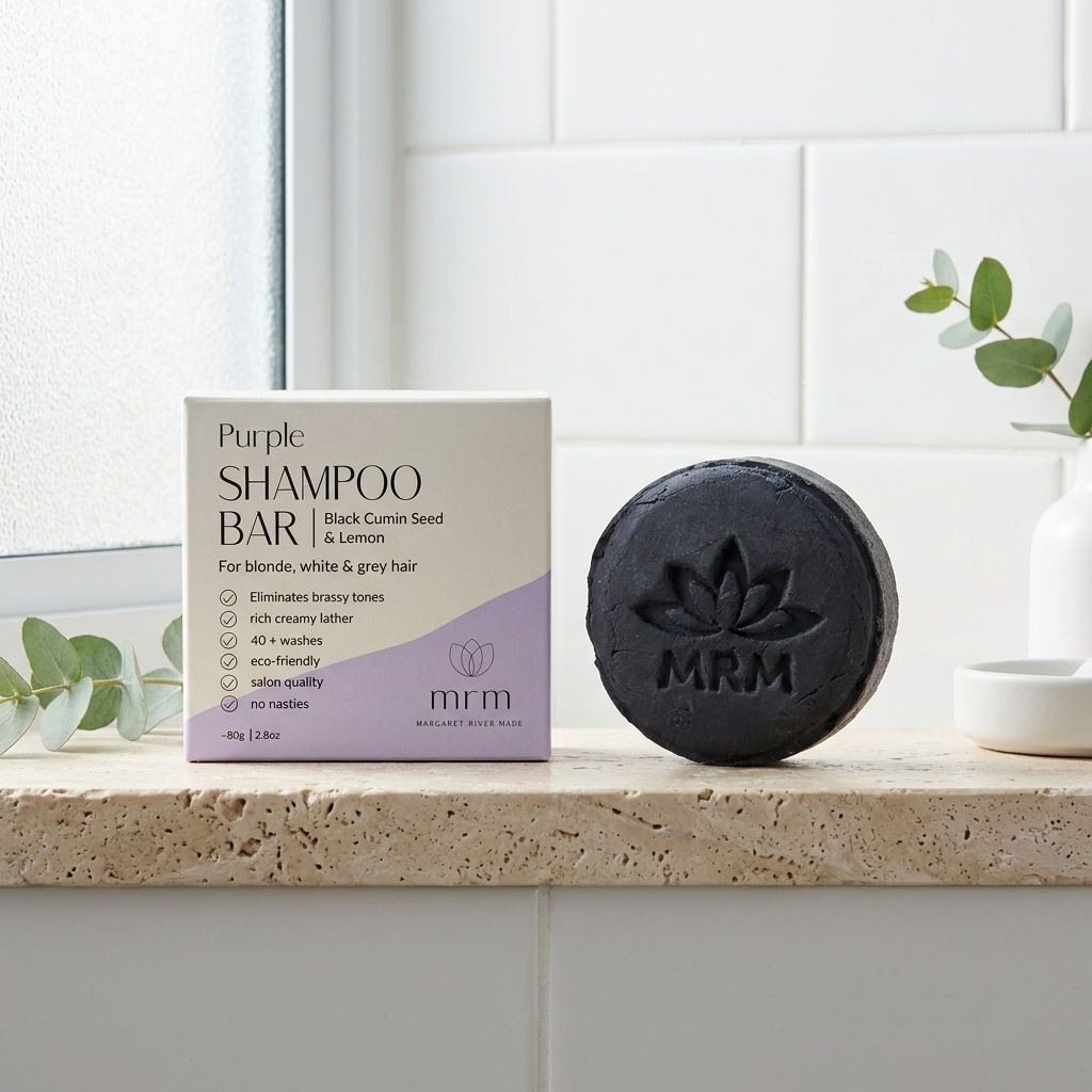 Purple Shampoo Bar - Black Cumin Seed and Lemon For Blonde and Grey Hair
