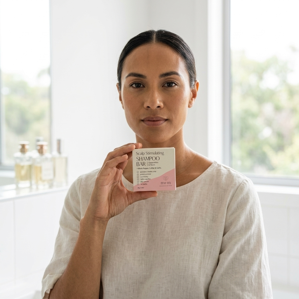 Scalp Stimulating Solid Shampoo Bar with Peppermint and Neem