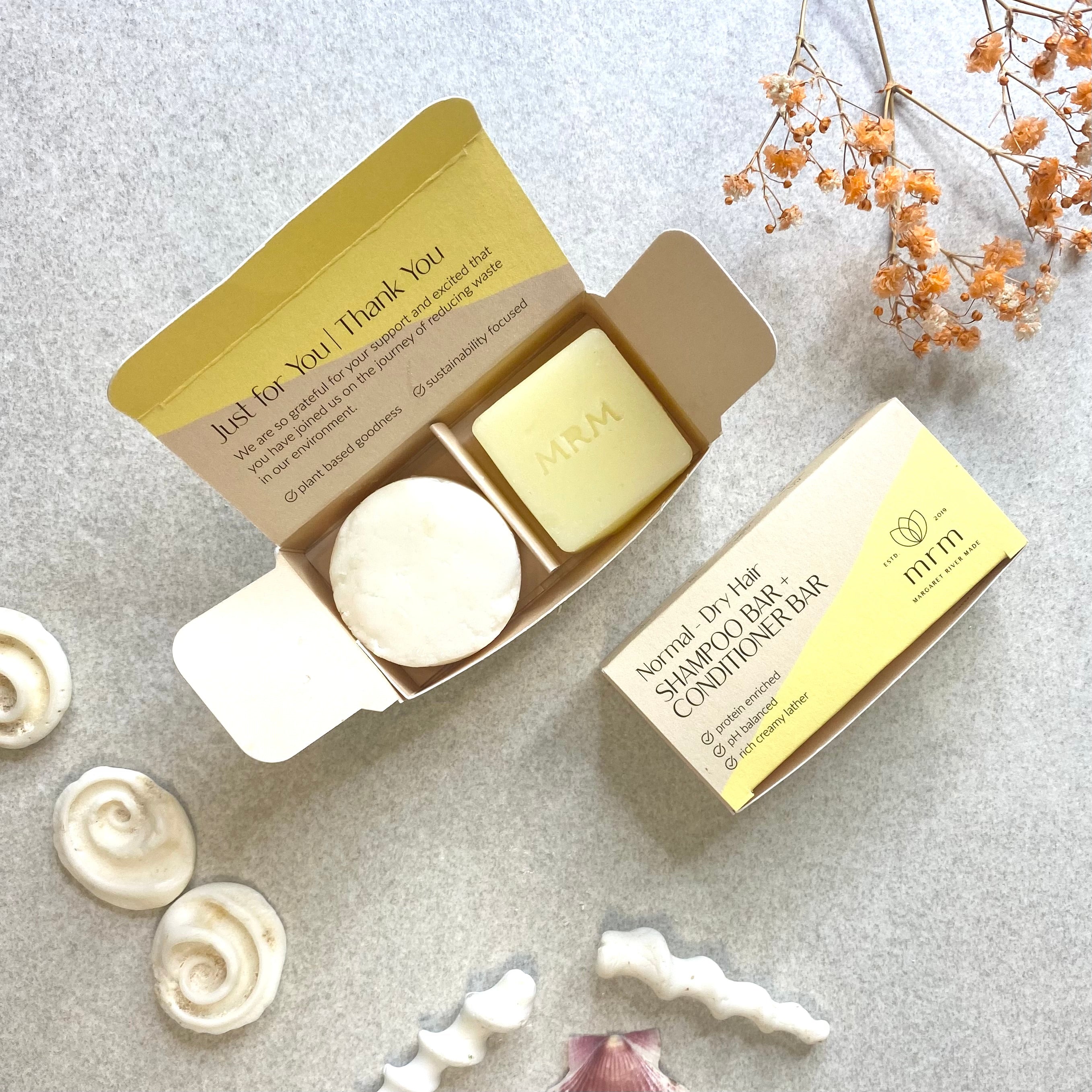 Normal to Dry Hair Shampoo & Conditioner Bar Mini Travel /Tester Set
