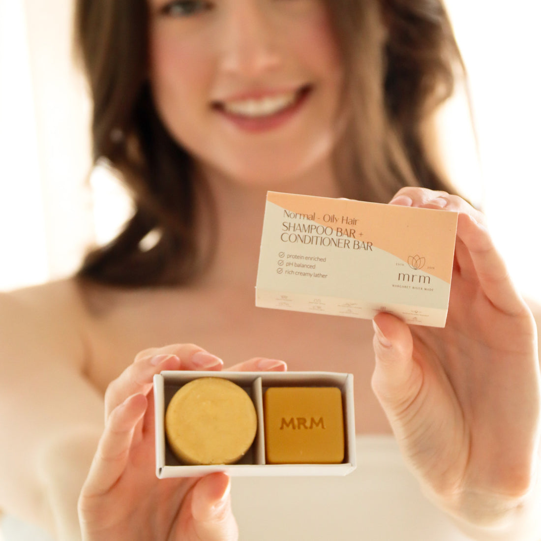 Normal to Oily Hair Shampoo & Conditioner Bar Mini Travel / Tester Set