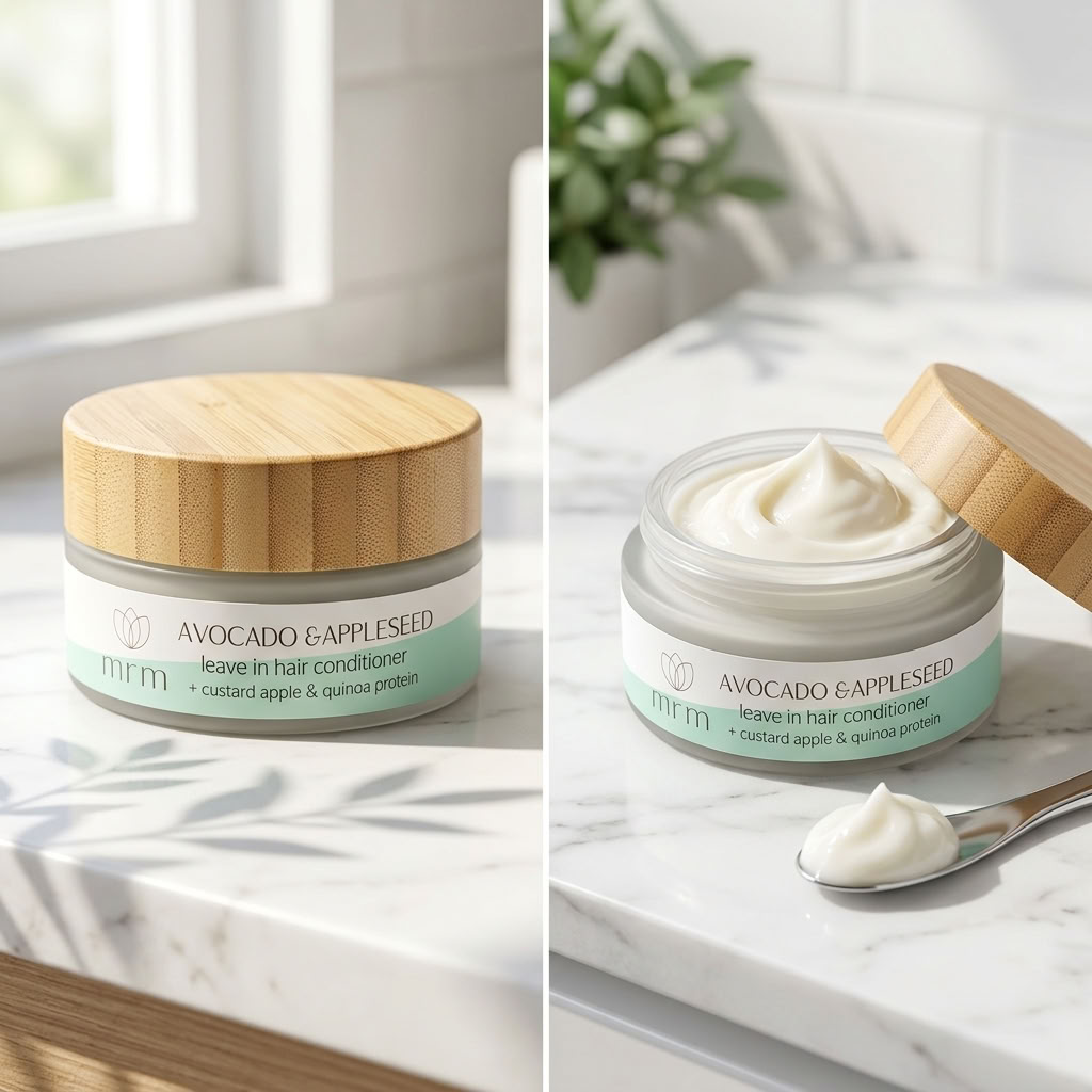 Leave In Hair Conditioner with Avocado and Appleseed 100g Jar.