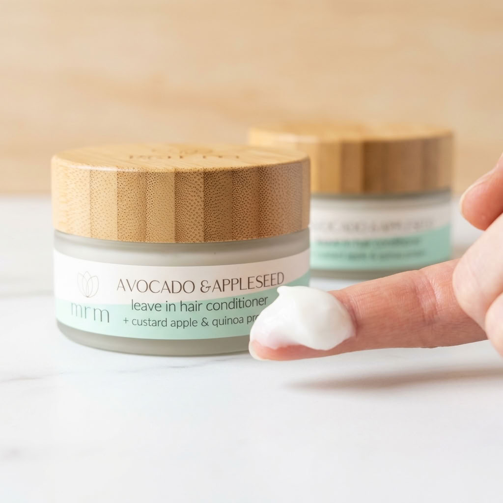 Leave In Hair Conditioner with Avocado and Appleseed 100g Jar.