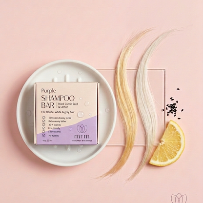 Purple shampoo bar for blonde hair 