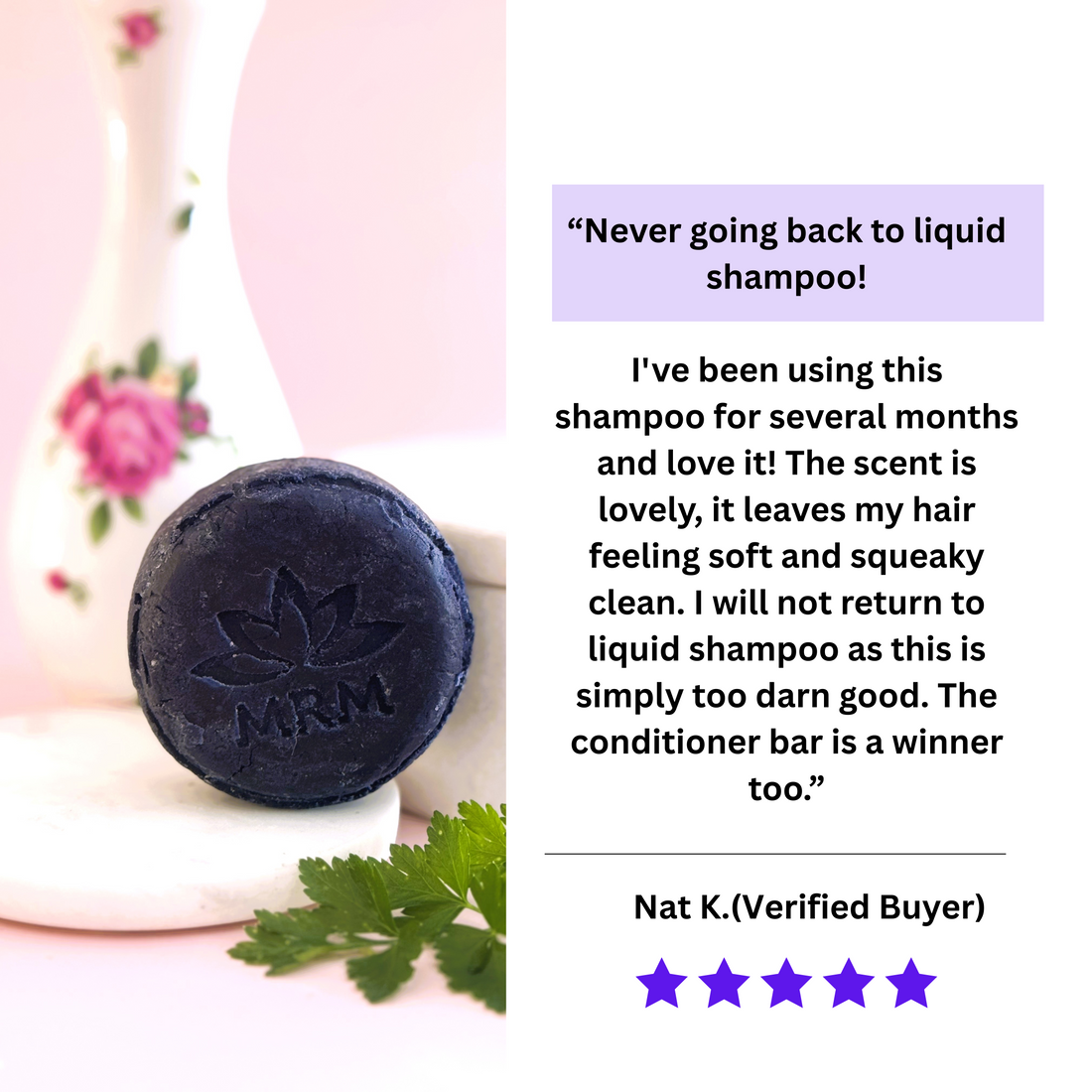 Purple Shampoo Bar with Black Cumin Seed &amp; Lemon For Blonde &amp; Grey Hair