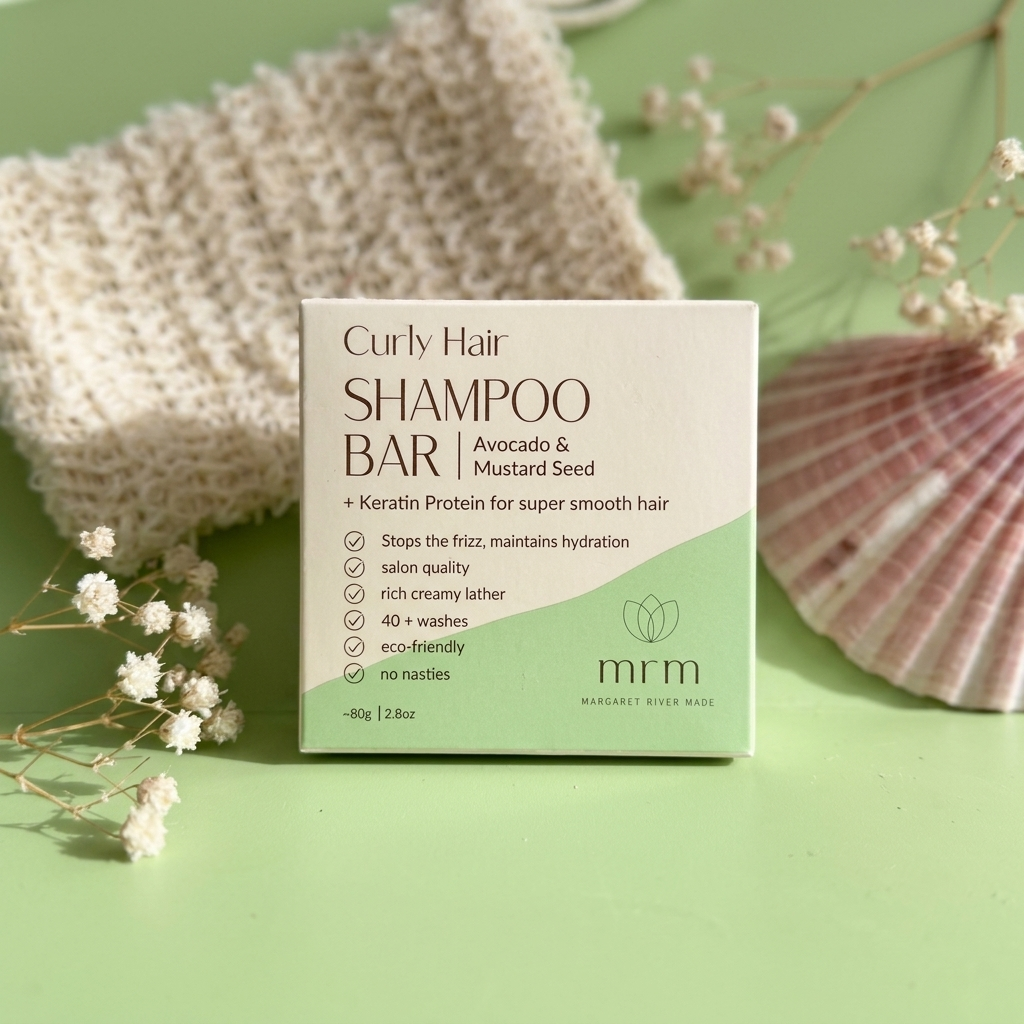 Curly Hair Shampoo Bar with Avocado and Mustard Seed