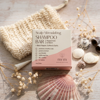 Scalp Stimulating Solid Shampoo Bar with Peppermint and Neem