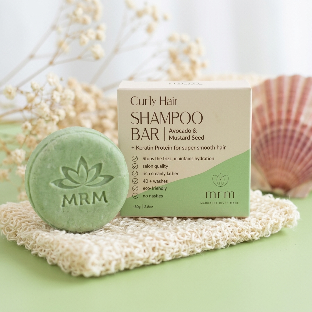 Curly Hair Shampoo Bar with Avocado and Mustard Seed