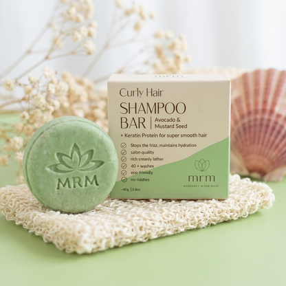 Curly Hair Shampoo Bar with Avocado and Mustard Seed