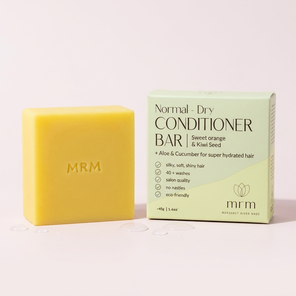 Normal to Dry Hair Conditioner Bar with Sweet Orange and Kiwi Seed