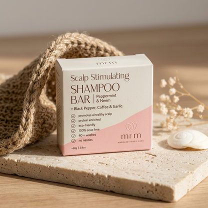 Scalp Stimulating Solid Shampoo Bar with Peppermint and Neem