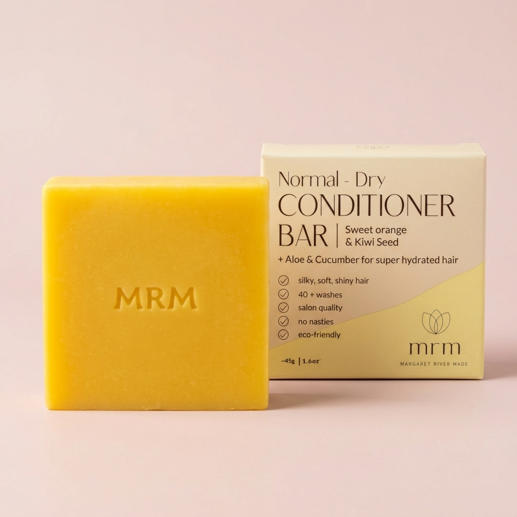 Normal to Dry Hair Conditioner Bar with Sweet Orange and Kiwi Seed