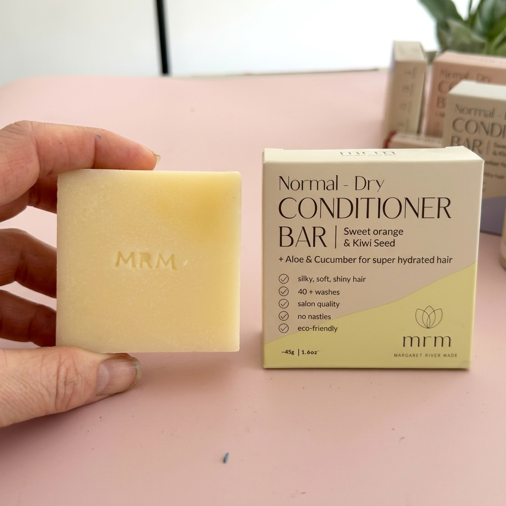 Normal to Dry Hair Conditioner Bar with Sweet Orange and Kiwi Seed