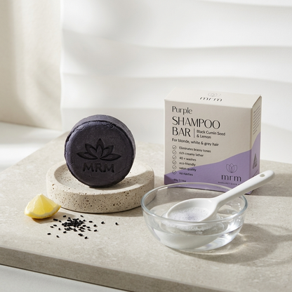 Purple Shampoo Bar - Black Cumin Seed and Lemon For Blonde and Grey Hair