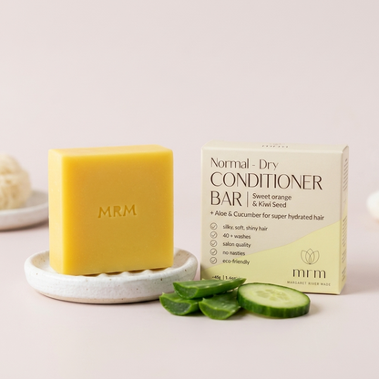 Normal to Dry Hair Conditioner Bar with Sweet Orange and Kiwi Seed